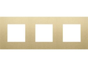 Niko Pure alu gold Horizontale Afdekplaat 3-voudig met 71 mm centerafstand Pure alu Niko Pure alu gold