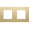 Niko Pure alu gold Horizontale Afdekplaat 2-voudig met 71 mm centerafstand Pure alu Niko Pure alu gold