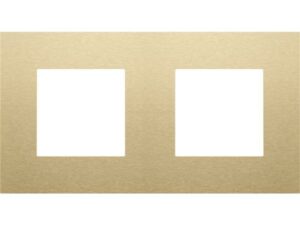 Niko Pure alu gold Horizontale Afdekplaat 2-voudig met 71 mm centerafstand Pure alu Niko Pure alu gold