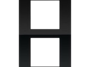 Niko Pure liquid black Tweevoudige Verticale Afdekplaat met 60 mm verticale centerafstand Niko Pure liquid black