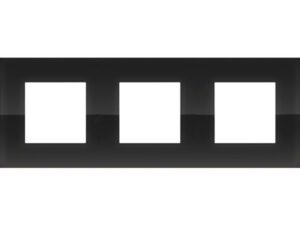 Niko Pure liquid black Horizontale Afdekplaat 3-voudig met 71 mm centerafstand Niko Pure liquid black