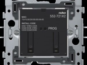 Niko Geconnecteerde tweevoudige schakelaar, 60 mm, klauwbevestiging, Zigbee® Niko Zigbee®