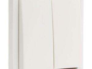 Niko Hydro wit dubbele drukknop 10 A/250 Vac met 2 N.O.- of N.G.-contacten met insteekklemmen Niko Hydro Wit schakelaars