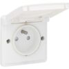 Niko Hydro wit Wandcontactdoos opbouw 2P+A 16 A/250VAC veiligheid steekklemmen IP55 Niko Hydro wit stopcontacten