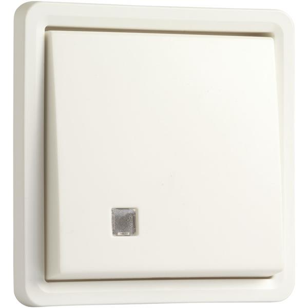 Niko Hydro wit tweepolige controleschakelaar 10 AX/250 Vac met transparant venster en met schroefklemmen exclusief verlichtingselementen Niko Hydro Wit schakelaars