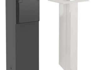 Niko Hydro zwart Tuinpaal met 1x stopcontact 2P+A en grondpin IP55 Niko Hydro Zwart tuinpalen