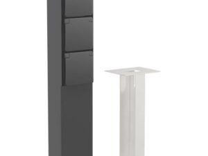 Niko Hydro zwart Tuinpaal met 3x stopcontact 2P+A en grondpin IP55 Niko Hydro Zwart tuinpalen