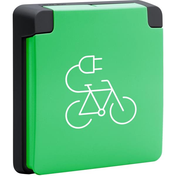 Niko Hydro zwart Fiets oplaadpunt 2P+A 16A 250VAC veiligheid schroefklemmen IP55 Niko Hydro Zwart stopcontacten