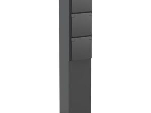 Niko Hydro zwart Tuinpaal met 3x stopcontact penaarde en grondplaat IP55 Niko Hydro Zwart tuinpalen