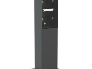 Niko Hydro zwart Tuinpaal met grondplaat voor twee functies IP55 Niko Hydro Zwart tuinpalen