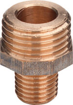 Messing verloopnippel 3/4 x 1/2 MM Messing verloopnippels M x M