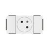 10 x Legrand Mosaic Link contactdoos 2P+A -vlak- soluclip 2 modules wit Mosaic Stopcontacten