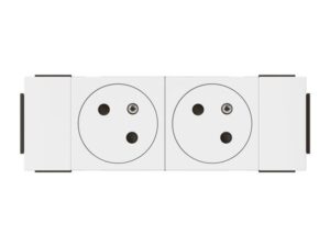 Legrand Mosaic Link contactdoos 2x2P+A -vlak- soluclip 4 modules wit Mosaic Stopcontacten