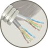 100 meter Elflex voorbedrade buis 20mm + data 2x U/UTP CAT6 PVC