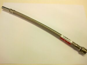 aanvoerflexibel vlechtwerk inox glad x buitendraad D 3/8″ M L 300 mm Flexibels 3/8
