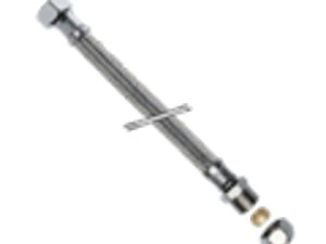 aanvoerflexibel vlechtwerk inox klem x moer binnendraad D 3/8″ F x klem D 10 L 1000 mm Flexibels 3/8