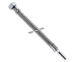 aanvoerflexibel vlechtwerk inox glad x losse moer D 10 x 3/8″F L 1000 mm Flexibels 3/8