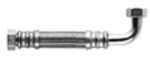 aanvoerflexibel vlechtwerk inox moer F x bocht/moer F doorlaat D 8 3/8″ FF L 750 mm Flexibels 1/2