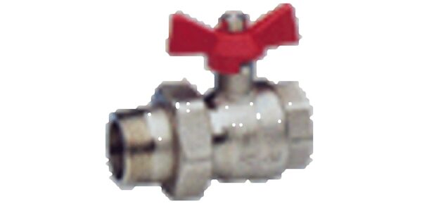 Bolkraan met volle doorlaat met halve koppeling hendel papillon 3/4″ FR Bolafsluiters Vlinder