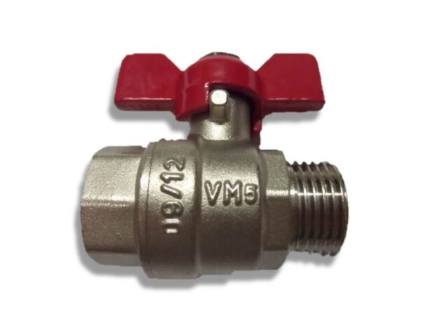 bolkraan met volle doorlaat hendel papillon 3/4″ MF Bolafsluiters Vlinder