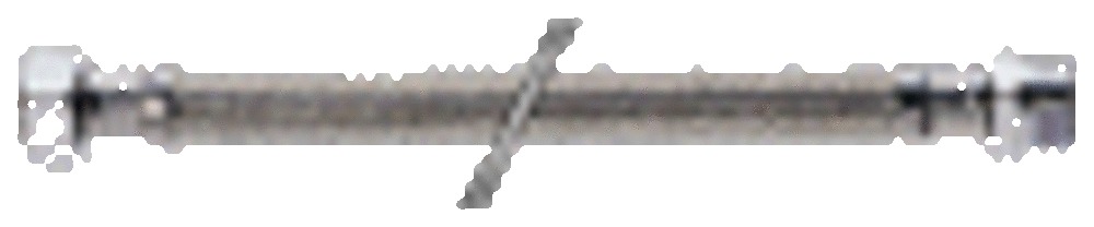 aanvoerflexibel vlechtwerk inox glad x losse moer D 10 x 3/8″F L 300 mm Flexibels 3/8
