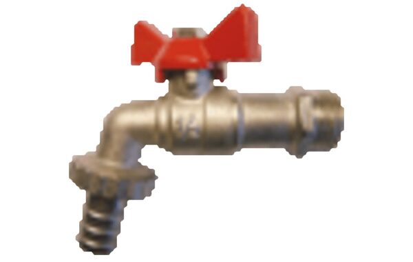 dubbel dienstbolkraan zamac met vlinderhendel 1/2″ Gevel kranen