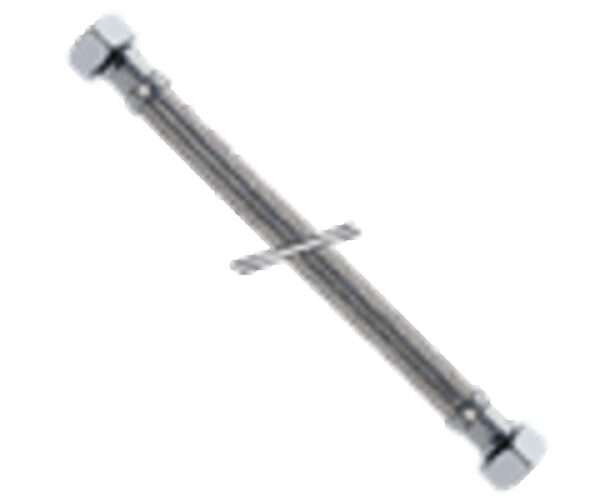 aanvoerflexibel vlechtwerk inox moer F x moer F D 1/2″F x 1/2″F L 300 mm Flexibels 1/2