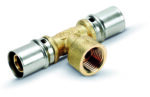 Tubipex t-stuk Vpe-Alu-buis aansluiting persen 32 x 3.0 mm 3/4″F 32 x 3.0 mm Tubipex press t-stuk F