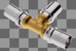 Tubipex reductie t-stuk Vpe-Alu-buis aansluiting persen 50 x 4.0 mm 20 x 2.0 mm 50 x 4.0 mm Tubipex Pers T-stuk verloop