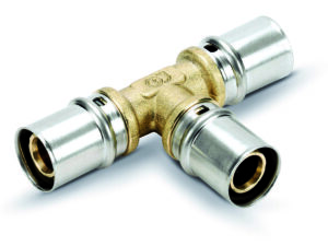 Tubipex reductie t-stuk Vpe-Alu-buis aansluiting persen 20 x 2.0 mm 20 x 2.0 mm 16 x 2.0 mm Tubipex Pers T-stuk verloop