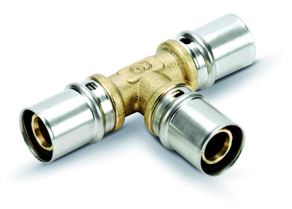 Tubipex reductie t-stuk Vpe-Alu-buis aansluiting persen 20 x 2.0 mm 20 x 2.0 mm 16 x 2.0 mm Tubipex Pers T-stuk verloop
