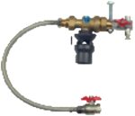 CA vulset voor centrale verwarming met 2 bolkranen (1 met ontluchter) flexibel 500 mm EN 1717 DN 20 3/4″ Vulsets