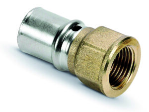 Tubipex rechte koppeling Vpe-Alu-buis aansluiting persen 40 x 3.5 mm 5/4″F Tubipex Pers overgangsnippel F