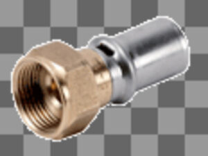 Tubipex rechte koppeling Vpe-Alu-buis aansluiting persen x losse moer 16 x 2.0 mm 1/2″F Tubipex Pres aansluitnippel met losse moer F
