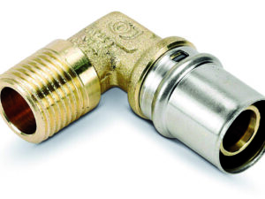 Tubipex bocht 90° Vpe-Alu-buis aansluiting persen 50 x 4.0 mm 6/4″M Tubipex pers bocht 90° M