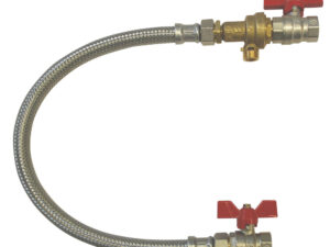 CAB vulset voor centrale verwarming met 2 bolkranen flexibel 500 mm EN 1717 1/2″ FF Belgaqua gekeurd Vulsets