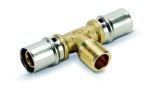 Tubipex t-stuk Vpe-Alu-buis aansluiting persen 20 x 2.0 mm 1/2″M 20 x 2.0 mm Tubipex Pres t-stuk M