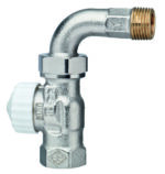 Heimeier V-Exact II thermostatisch kraanlichaam met traploze precisie-voorinstelling recht met bocht 1/2″ aansluiting 1/2″F Kranen 1/2