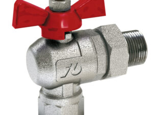 Tubipex haakse bolkraan volle doorlaat losse moer D 4/4″ rood Tubipex Bolkraan