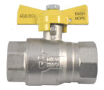 aardgaskraan KVBG met halve koppeling 3/4″ FF messing Aardgaskranen
