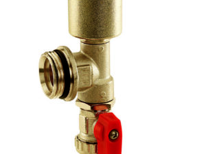 Tubipex t-stuk met automatische ontluchter en aftapkraan D 3/4″ Tubipex ontluchters