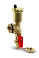 Tubipex t-stuk met automatische ontluchter en aftapkraan D 4/4″ Tubipex ontluchters