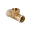 Geberit Mapress persfitting koper gas T-stuk met binnendraad 22-3/4-22 Geberit Mapress T-stuk met binnendraad