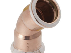 Geberit Mapress persfitting koper gas bocht 45° FF 42 Geberit Mapress persfitting koper gas bocht 45° FF