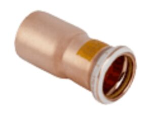 Geberit Mapress persfitting koper gas reductie met insteekbuis 28-15 Geberit Mapress reductie met insteekbuis