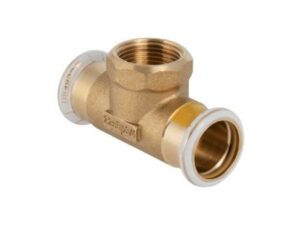 Geberit Mapress persfitting koper gas T-stuk met binnendraad 18-1/2-18 Geberit Mapress T-stuk met binnendraad