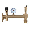 Euro-Index Euroconsole bestaande uit: 1 wandconsole voor expansievaten tot 50 L in staal 1 automatische ontluchter met demonteerbare vlotter 1 manometer 1 veiligheidsventiel 1/2″ 1 afsluitkoppeling 3/4″ voor het expansievat Konsool