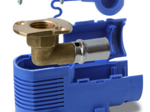 Tubipex enkele inbouwdoos verwarming met persstuk D 16 mm 1/2″F enkel verwarming Tubipex Pers muurplaten