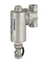 Fernox TF1 Omega filter 3/4″ maximale temperatuur 100° C maximale werkdruk 10 bar maximale stromingssnelheid 50 l/min. materiaal behuizing messing-vernikkeld Vuilafscheider