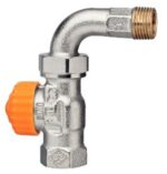 Heimeier Eclipse thermostatisch kraanlichaam met automatische debietregeling recht met bocht 1/2″ aansluiting 1/2″F Kranen 1/2